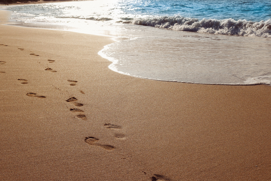 Walk on a beach